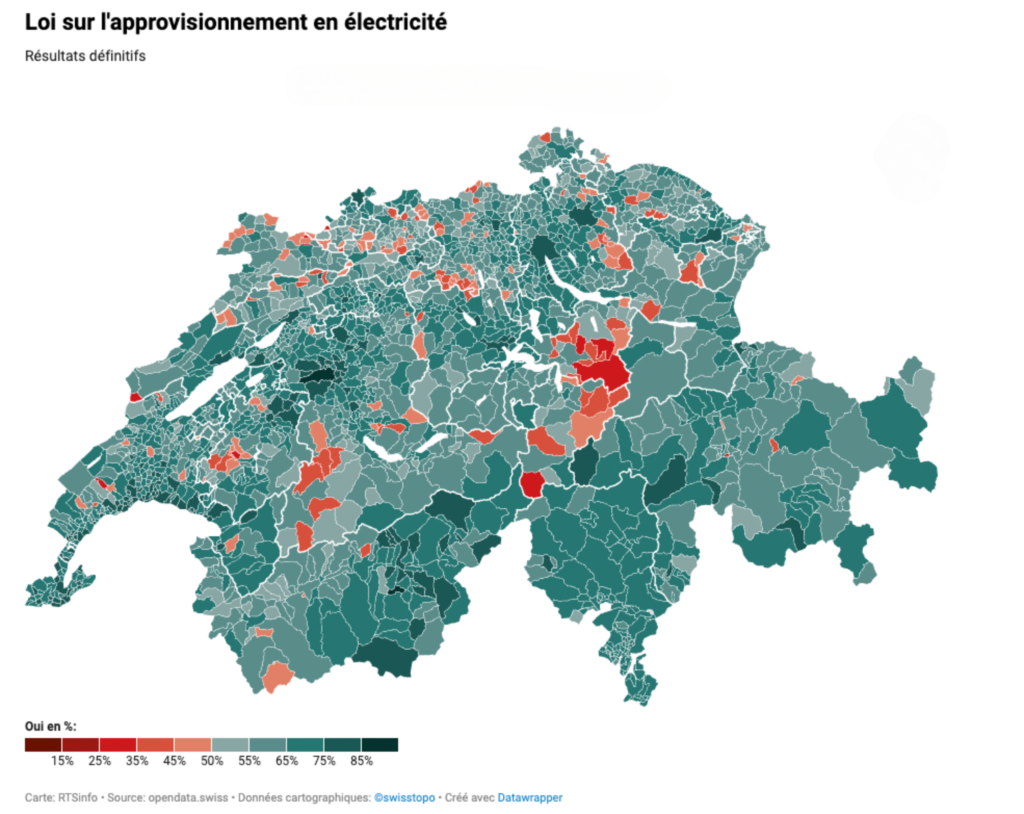 Carte votation 09 juin 2024 - Loi électricité