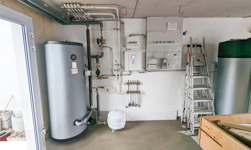 Boiler thermodynamique haut de gamme, eau chaude sanitaire avec une efficacité énergétique optimale et un design moderne, adapté aux foyers suisses Genève, Lausanne, Fribourg Neuchâtel Yverdon-les-Bains Sion Montreux Vevey