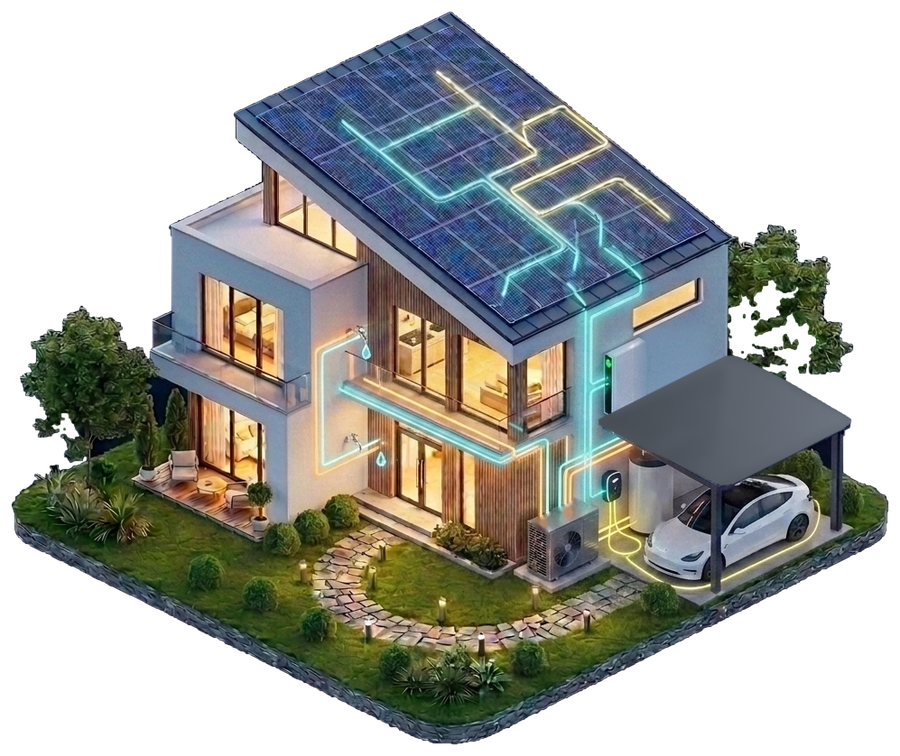 Maison avec boiler thermodynamique solaire - naoenergy