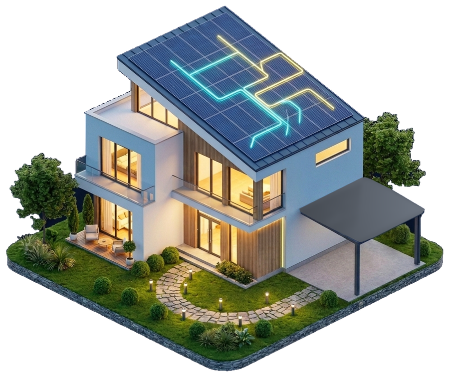 Maison suisse equipee de panneaux photovoltaiques - naoenergy