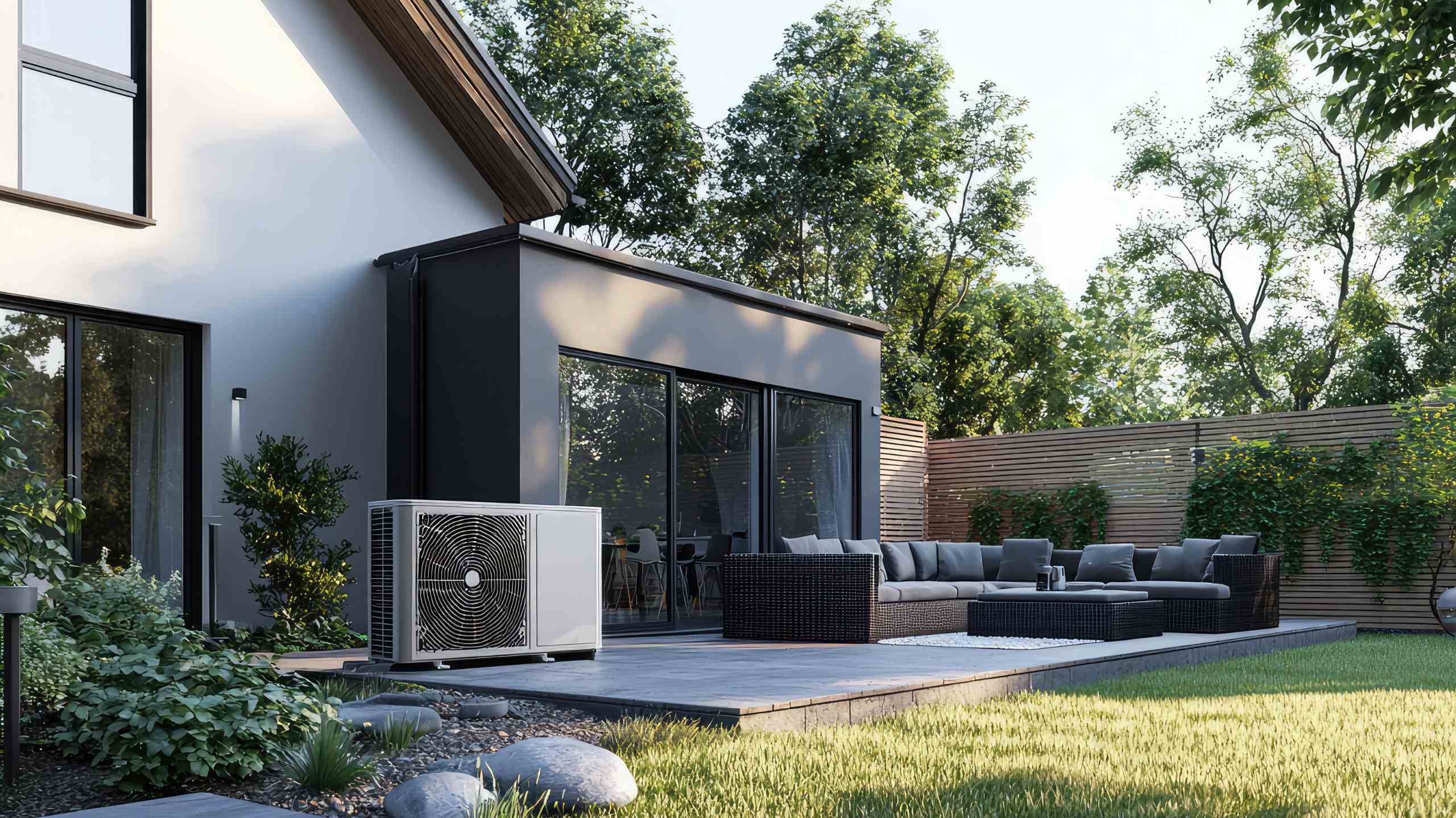 une pompe à chaleur dans une maison en Suisse romande