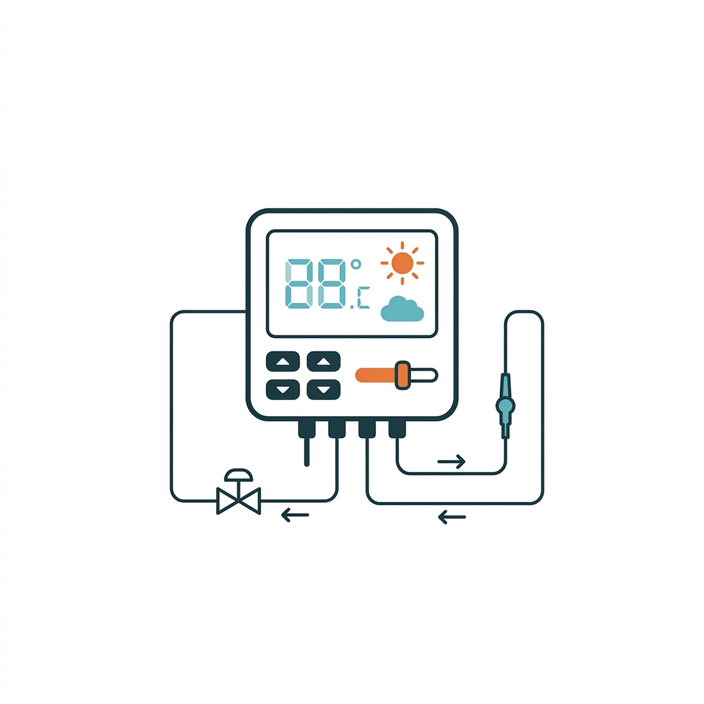 Illustration de l’étape Régulation d’une pompe à chaleur